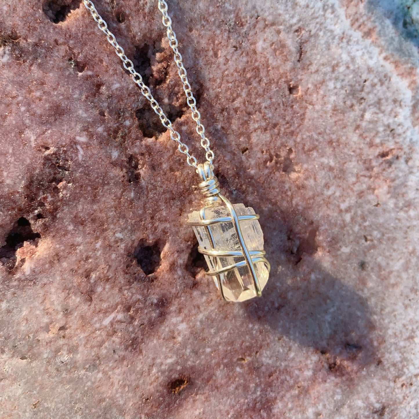 Danburite Necklace (Silver)