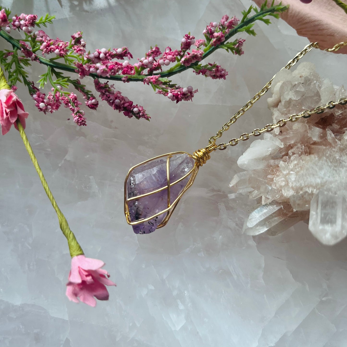 Amethyst Necklace (Gold)