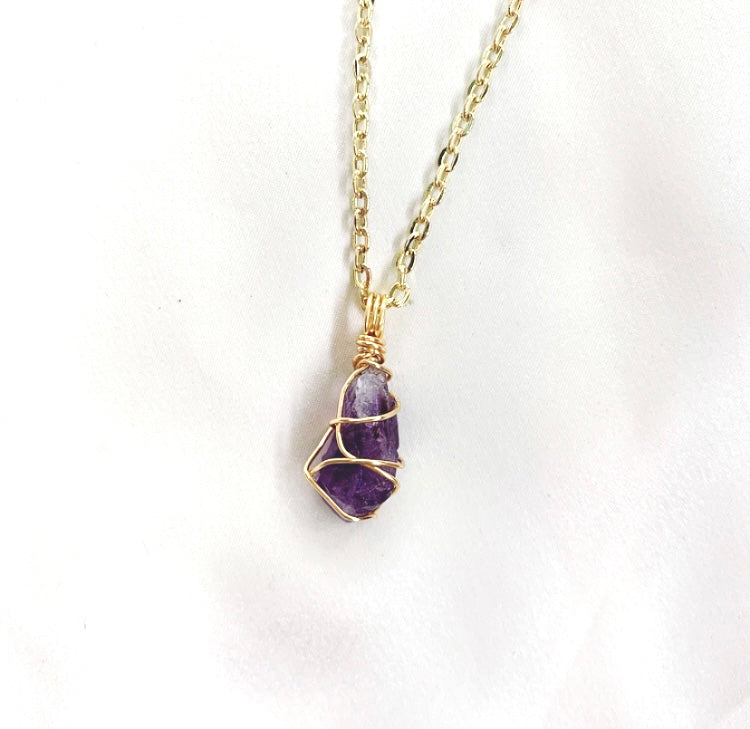 Amethyst Necklace (Gold)