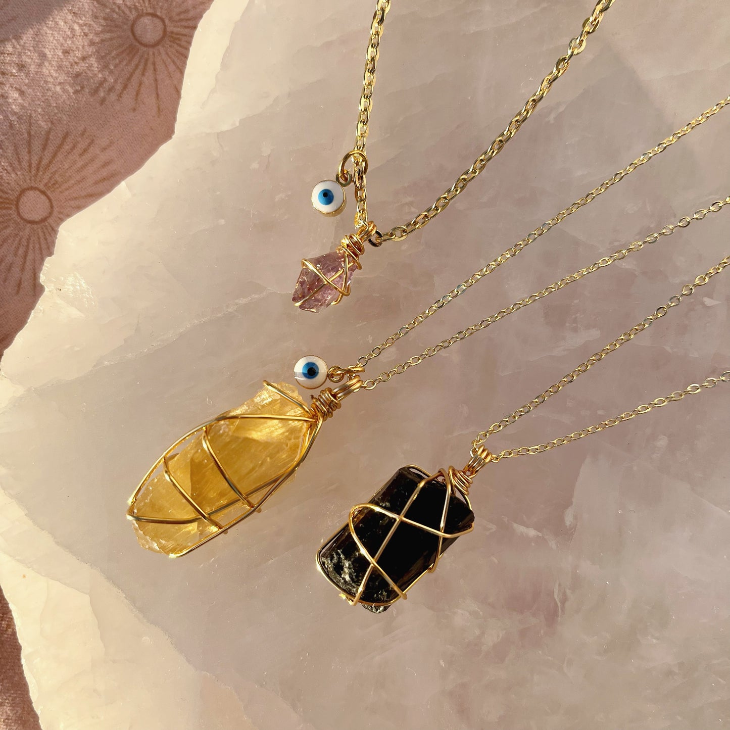 Black Tourmaline Necklace (Gold)