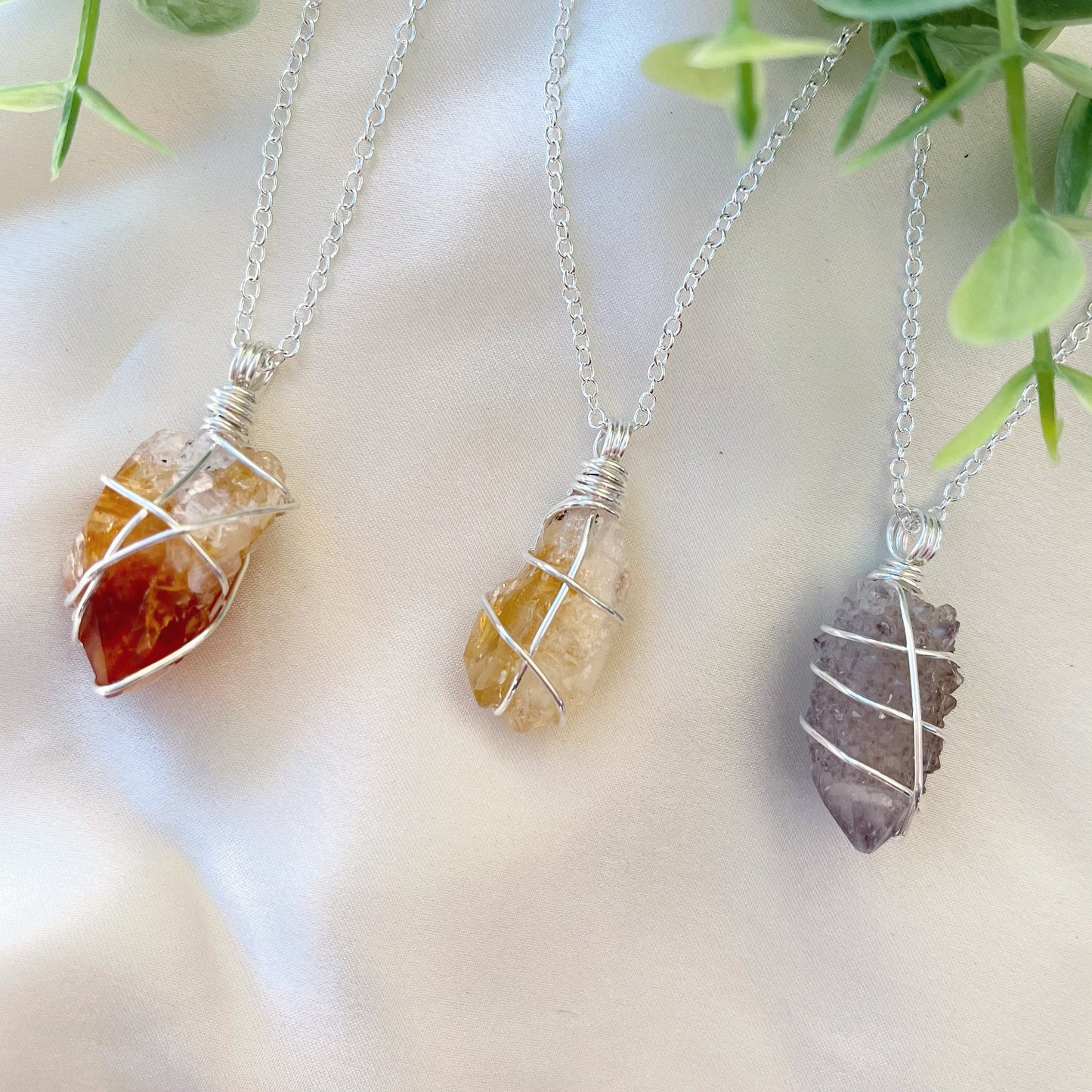 Citrine Necklace (Silver)