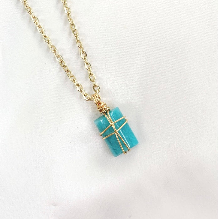 Amazonite Necklace (Gold)