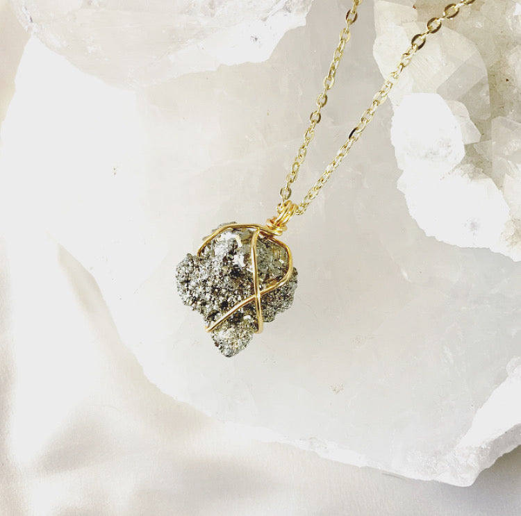 Pyrite Necklace (Gold)