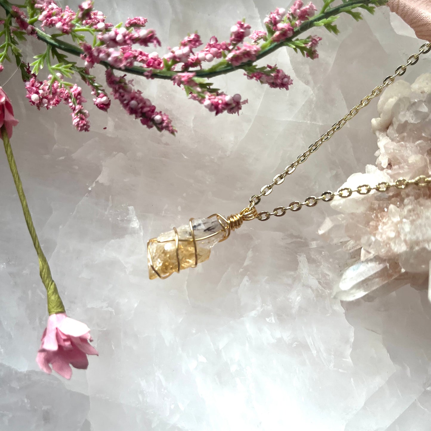 Citrine Necklace (Gold)