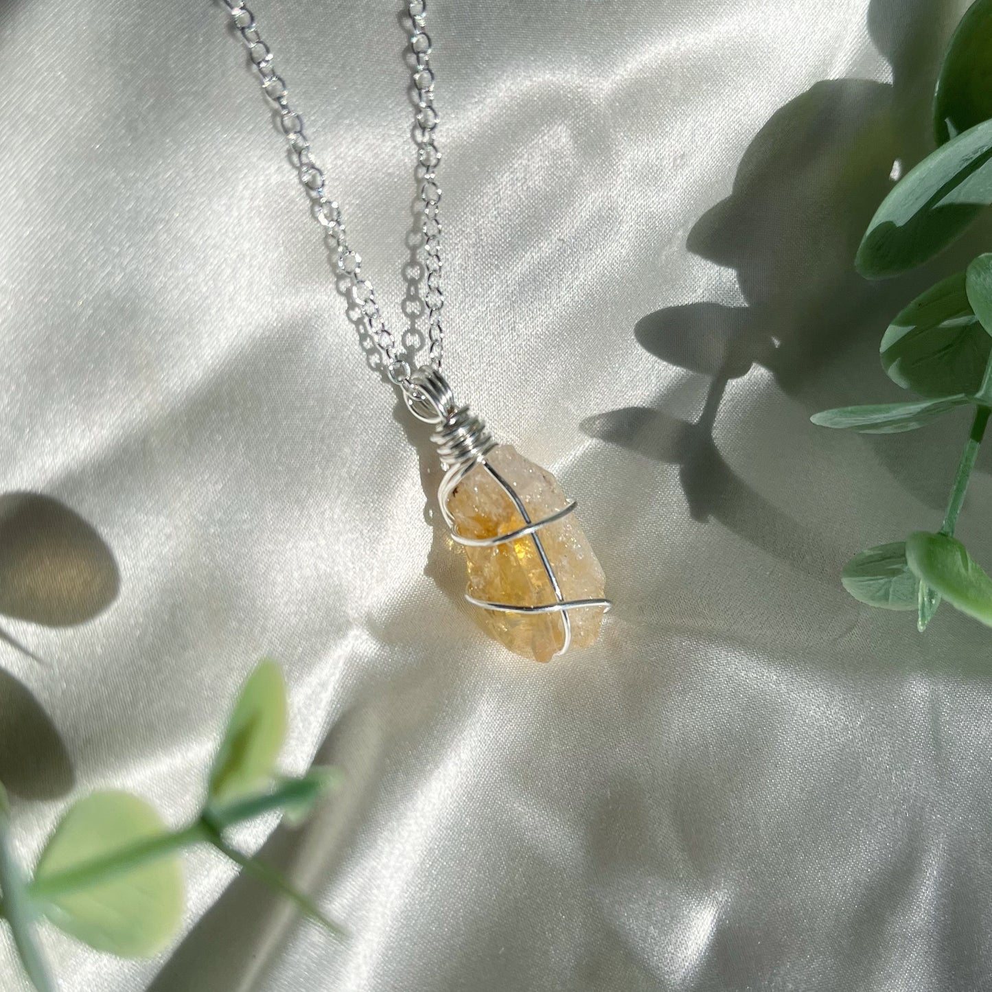 Citrine Necklace (Silver)