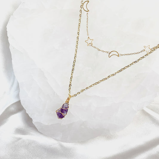 Amethyst Necklace (Gold)