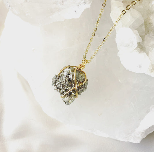 Pyrite Necklace (Gold)