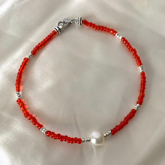 Fresh Water Pearl and Glass Bead Bracelet